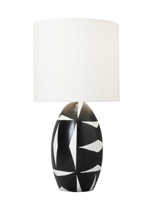 Myhouse Lighting Visual Comfort Studio - HT1041WLBL1 - One Light Table Lamp - Franz - White Leather W Black Leather