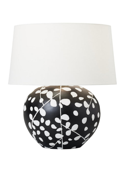 Myhouse Lighting Visual Comfort Studio - HT1011WLBL1 - One Light Table Lamp - Nan - White Leather W Black Leather