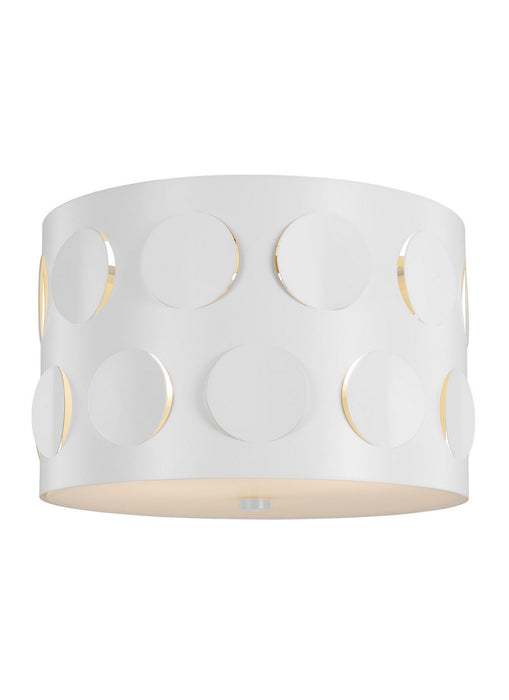 Myhouse Lighting Visual Comfort Studio - KSF1002MWT - Two Light Flush Mount - Dottie - Matte White