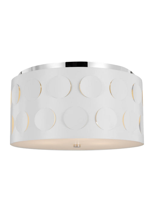 Myhouse Lighting Visual Comfort Studio - KSF1013PN - Three Light Flush Mount - Dottie - Polished Nickel