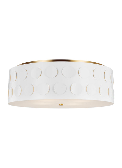 Myhouse Lighting Visual Comfort Studio - KSF1024BBS - Four Light Flush Mount - Dottie - Burnished Brass