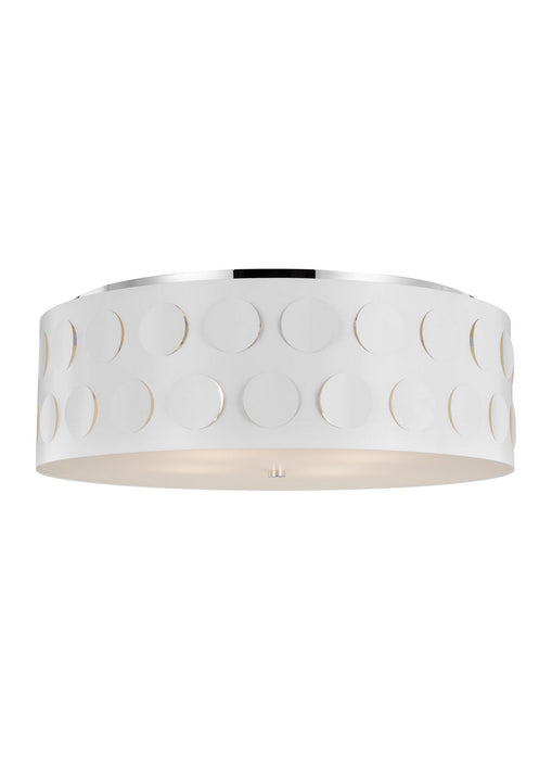 Myhouse Lighting Visual Comfort Studio - KSF1024PN - Four Light Flush Mount - Dottie - Polished Nickel