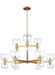 Myhouse Lighting Visual Comfort Studio - KSC10018BBSCG - 18 Light Chandelier - Londyn - Burnished Brass with Clear Glass