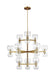 Myhouse Lighting Visual Comfort Studio - KSC10124BBSCG - 24 Light Chandelier - Londyn - Burnished Brass with Clear Glass