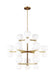 Myhouse Lighting Visual Comfort Studio - KSC10124BBSMG - 24 Light Chandelier - Londyn - Burnished Brass with Milk White Glass