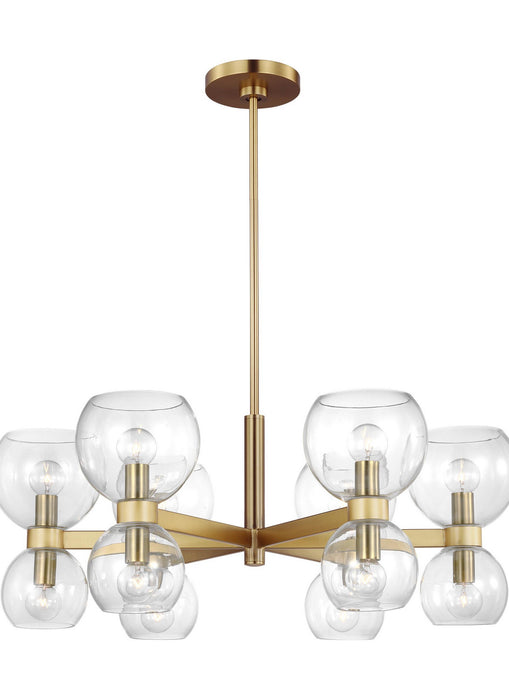 Myhouse Lighting Visual Comfort Studio - KSC10212BBSCG - Six Light Chandelier - Londyn - Burnished Brass with Clear Glass