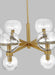 Myhouse Lighting Visual Comfort Studio - KSC10212BBSCG - Six Light Chandelier - Londyn - Burnished Brass with Clear Glass