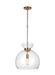 Myhouse Lighting Visual Comfort Studio - KSP1021BBSCG - One Light Pendant - Londyn - Burnished Brass with Clear Glass