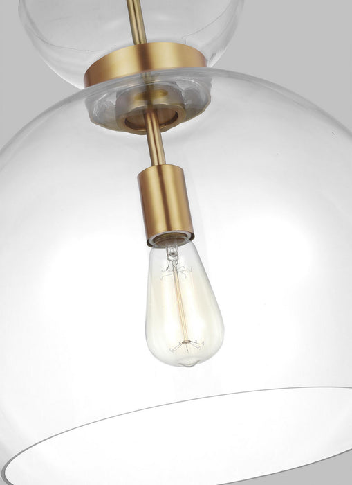 Myhouse Lighting Visual Comfort Studio - KSP1021BBSCG - One Light Pendant - Londyn - Burnished Brass with Clear Glass