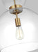 Myhouse Lighting Visual Comfort Studio - KSP1021BBSCG - One Light Pendant - Londyn - Burnished Brass with Clear Glass