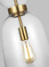 Myhouse Lighting Visual Comfort Studio - KSP1031BBSCG - One Light Pendant - Londyn - Burnished Brass with Clear Glass