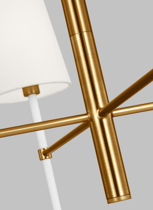 Myhouse Lighting Visual Comfort Studio - KSC1074BBSGW - Four Light Chandelier - Monroe - Burnished Brass