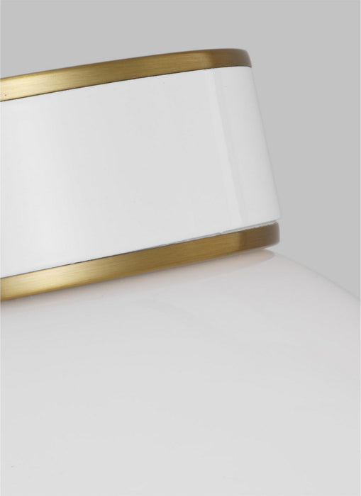 Myhouse Lighting Visual Comfort Studio - KSF1051BBSGW - One Light Flush Mount - Monroe - Burnished Brass