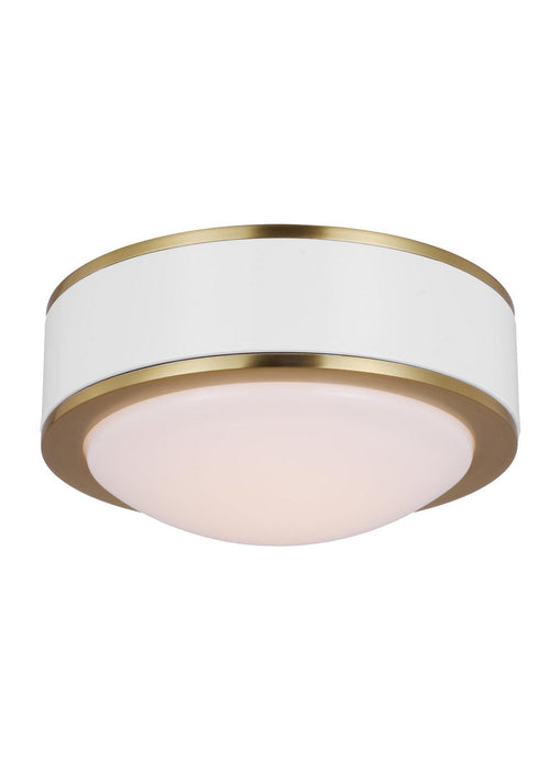 Myhouse Lighting Visual Comfort Studio - KSF1061BBSGW - LED Flush Mount - Monroe - Burnished Brass