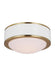 Myhouse Lighting Visual Comfort Studio - KSF1061BBSGW - LED Flush Mount - Monroe - Burnished Brass