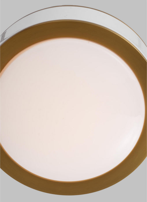 Myhouse Lighting Visual Comfort Studio - KSF1061BBSGW - LED Flush Mount - Monroe - Burnished Brass