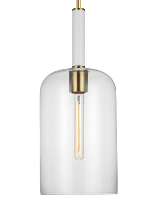 Myhouse Lighting Visual Comfort Studio - KSP1051BBSGW - One Light Pendant - Monroe - Burnished Brass