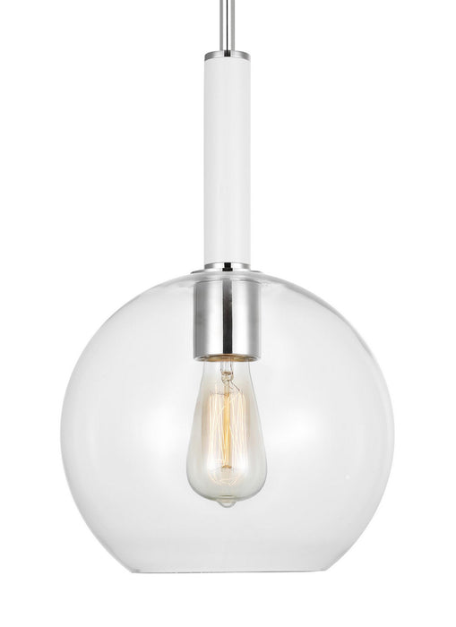 Myhouse Lighting Visual Comfort Studio - KSP1061PNGW - One Light Pendant - Monroe - Polished Nickel