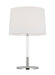 Myhouse Lighting Visual Comfort Studio - KST1041PNGW1 - One Light Table Lamp - Monroe - Polished Nickel