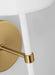 Myhouse Lighting Visual Comfort Studio - KSW1091BBSGW - One Light Wall Sconce - Monroe - Burnished Brass