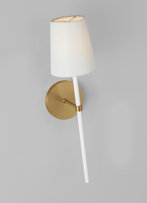 Myhouse Lighting Visual Comfort Studio - KSW1091BBSGW - One Light Wall Sconce - Monroe - Burnished Brass