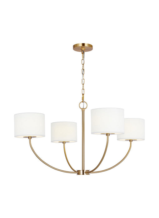 Myhouse Lighting Visual Comfort Studio - KSC1034BBS - Four Light Chandelier - Sawyer - Burnished Brass