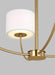 Myhouse Lighting Visual Comfort Studio - KSC1034BBS - Four Light Chandelier - Sawyer - Burnished Brass