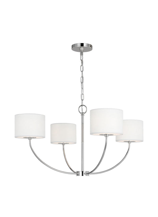 Myhouse Lighting Visual Comfort Studio - KSC1034PN - Four Light Chandelier - Sawyer - Polished Nickel