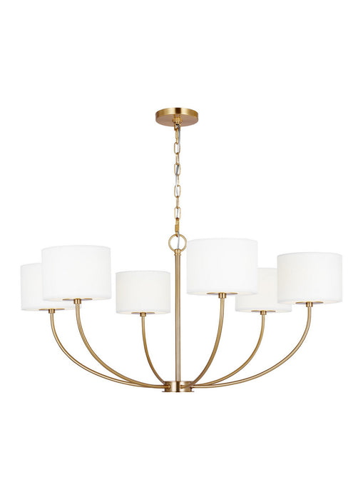 Myhouse Lighting Visual Comfort Studio - KSC1046BBS - Six Light Chandelier - Sawyer - Burnished Brass