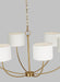 Myhouse Lighting Visual Comfort Studio - KSC1046BBS - Six Light Chandelier - Sawyer - Burnished Brass