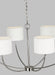 Myhouse Lighting Visual Comfort Studio - KSC1046PN - Six Light Chandelier - Sawyer - Polished Nickel