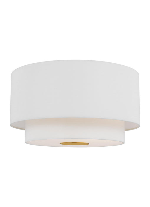 Myhouse Lighting Visual Comfort Studio - KSF1043BBS - Three Light Flush Mount - Sawyer - Burnished Brass