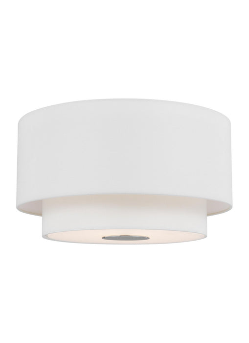 Myhouse Lighting Visual Comfort Studio - KSF1043PN - Three Light Flush Mount - Sawyer - Polished Nickel