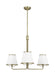 Myhouse Lighting Visual Comfort Studio - LC1173TWB - Three Light Chandelier - Esther - Time Worn Brass