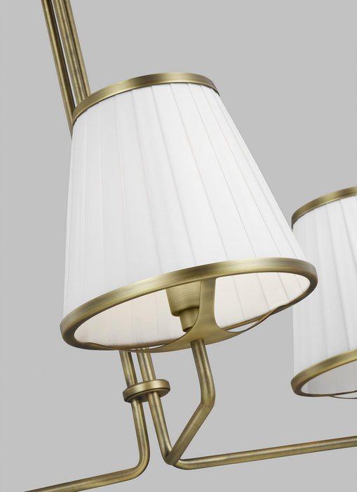 Myhouse Lighting Visual Comfort Studio - LC1173TWB - Three Light Chandelier - Esther - Time Worn Brass