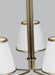 Myhouse Lighting Visual Comfort Studio - LC1185TWB - Five Light Chandelier - Esther - Time Worn Brass