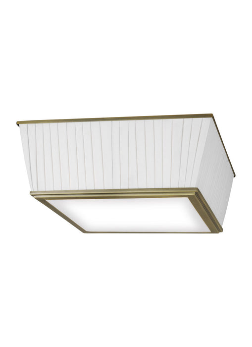 Myhouse Lighting Visual Comfort Studio - LF1044TWB - Four Light Flush Mount - Esther - Time Worn Brass