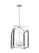 Myhouse Lighting Visual Comfort Studio - LC1144PN - Four Light Lantern - Hadley - Polished Nickel