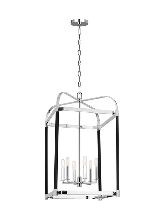 Myhouse Lighting Visual Comfort Studio - LC1156PN - Six Light Lantern - Hadley - Polished Nickel