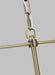 Myhouse Lighting Visual Comfort Studio - LC1165TWB - Five Light Chandelier - Hadley - Time Worn Brass