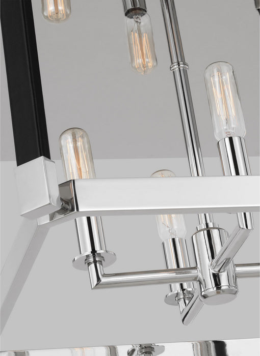 Myhouse Lighting Visual Comfort Studio - LF1034PN - Four Light Flush Mount - Hadley - Polished Nickel