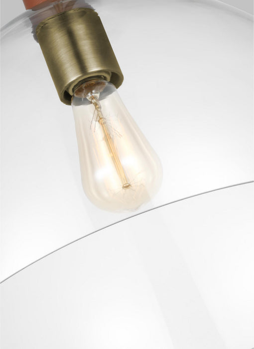 Myhouse Lighting Visual Comfort Studio - LP1061TWBCG - One Light Pendant - Hadley - Time Worn Brass