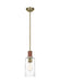 Myhouse Lighting Visual Comfort Studio - LP1071TWBCG - One Light Pendant - Hadley - Time Worn Brass