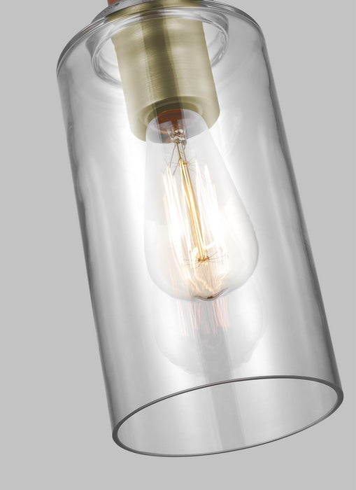 Myhouse Lighting Visual Comfort Studio - LP1071TWBCG - One Light Pendant - Hadley - Time Worn Brass