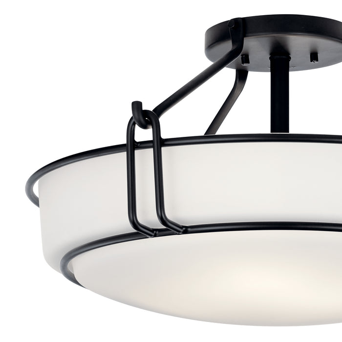 Myhouse Lighting Kichler - 44086BK - Four Light Semi Flush Mount - Alkire - Black