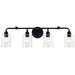 Myhouse Lighting Kichler - 45667BK - Four Light Bath - Gunnison - Black