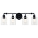 Myhouse Lighting Kichler - 45667BK - Four Light Bath - Gunnison - Black