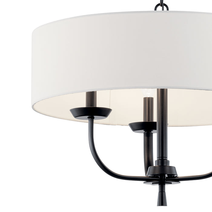 Myhouse Lighting Kichler - 52384BK - Three Light Chandelier - Kennewick - Black