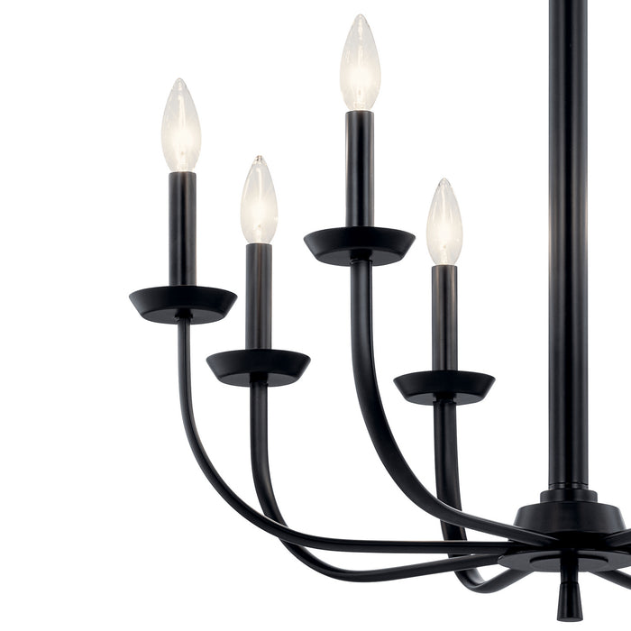 Myhouse Lighting Kichler - 52388BK - Eight Light Chandelier - Kennewick - Black