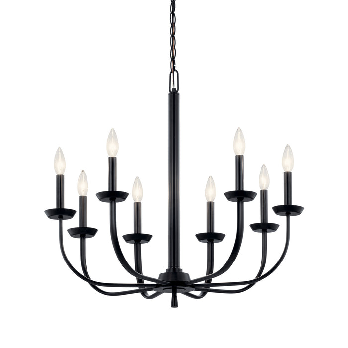 Myhouse Lighting Kichler - 52388BK - Eight Light Chandelier - Kennewick - Black